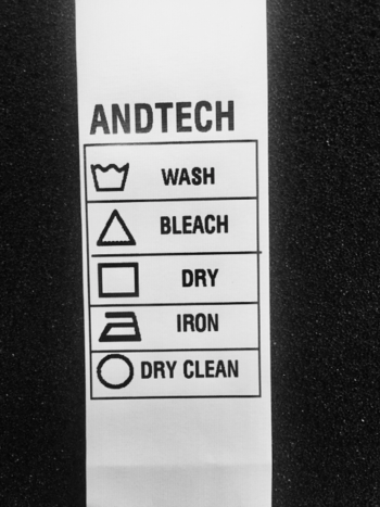 ANDGTEX Wash Care Label